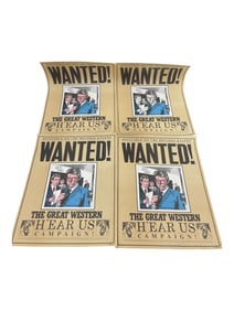 Famous Poodles - WANTED! The Great Western H'Ear Us Campaign! Posters