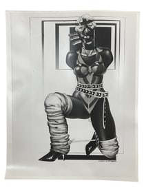 Original bondage illustration Production ART by Bishop 11" x 14"