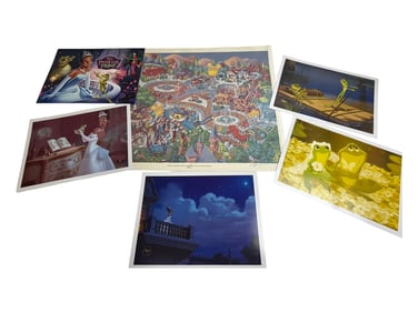 Vintage Signed Charles Boyer Toontown Lithograph Long Drugs Exlusive And Disney Princess And The