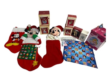 Vintage Disney Christmas Ornaments And Stockings