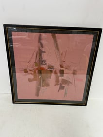 Abstract Oil on Paper Artist Unknown