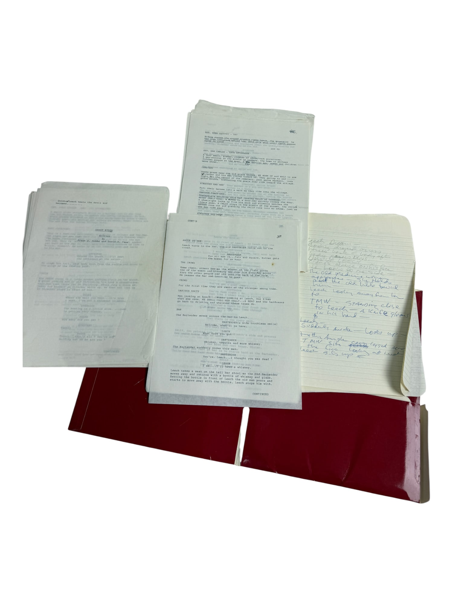 Vintage Ghost Rider Movie Script With Notes (1 of 4)