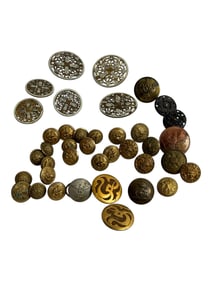 Antique Military War Buttons Civvil War WW1 WW2