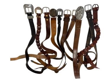 Vintage Leather Belt Lot