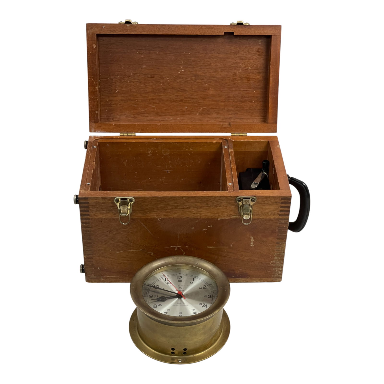 Vintage Ship Bell Clock with Megger Vignoles (1 of 6)