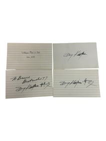 Lot of four cut Signatures