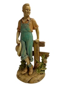 J.W. Lindner 1942 Farmer Boy Sculpture