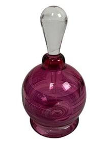 Jane Charles Signed Glass Perfume Bottle