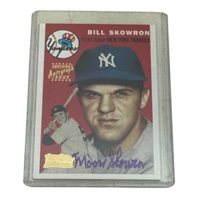 Autographed Bill Skowron Topps Legends Baseball Card Yankees
