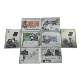 Collection of 8 Autographed Football Trading Cards