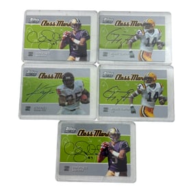 Football Autograph Class Marks Trading Cards Lot of 5