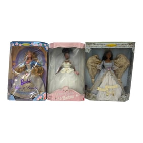 Barbie Collector Dolls Lot of 3 (Sleeping Beauty, Bride, Angel of Peace)