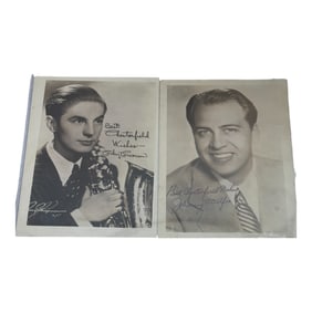 Vintage Signed Actor Photographs Pair