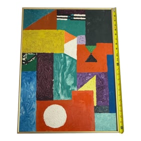 Abstract Geometric Painting on Canvas 24x18 in