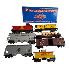 Atlas O Scale Train Cars with Box Lot of 6