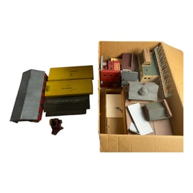 Box of HO Scale Train Building Kits & Structures