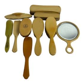 Vintage Bakelite Grooming Set with Mirror