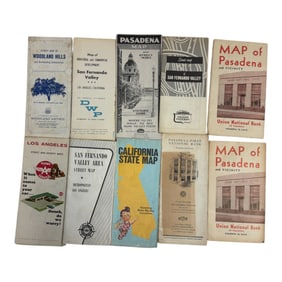 Collection of Vintage California Maps Lot of 10