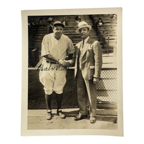 Vintage Photograph Babe Ruth with Gentleman