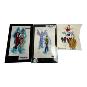 Set of 3 Costume Design Illustrations