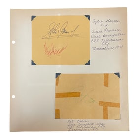 Eydie Gorm, Steve Lawrence, and Pat Boone Autographs
