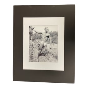 Vintage Male Physique Photograph Outdoor Pose