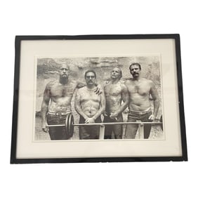 Contemporary Black and White Photograph Tattooed Men