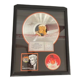 Billy Idol Greatest Hits Platinum Record Award