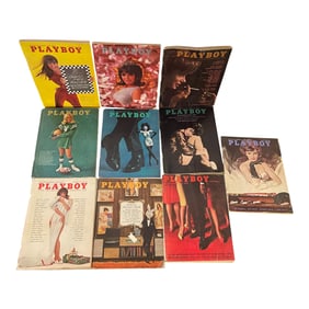 Vintage Playboy Magazines Group (10 Assorted Issues)