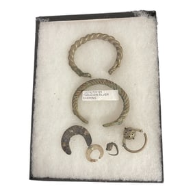 Ancient Style Silver Bracelets and Earrings Collection