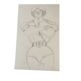 Vintage Randy Coleman Dated Gay Male Interest Original Drawing Illustration Art 11" x 17"