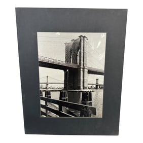 Vintage Photograph Brooklyn Bridge
