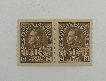 Canada 2 Cent King George V Pair