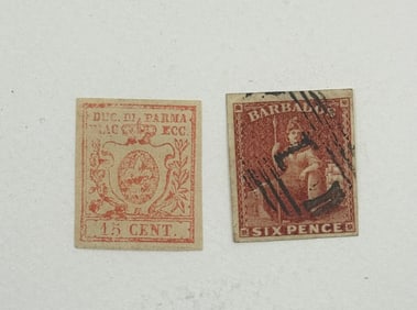 Parma 15c & Barbados Six Pence