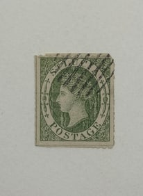 St. Vincent 1s Green QV Stamps