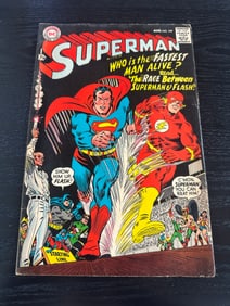 Superman #199 — Superman vs. Flash Race (1967)