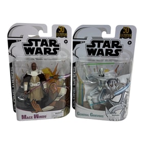 Star Wars Toys Clone Wars Mace Windu & General Grievous Figures