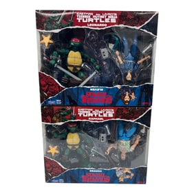 TMNT x Stranger Things Toys Leonardo Eleven & Raphael Hopper Figures