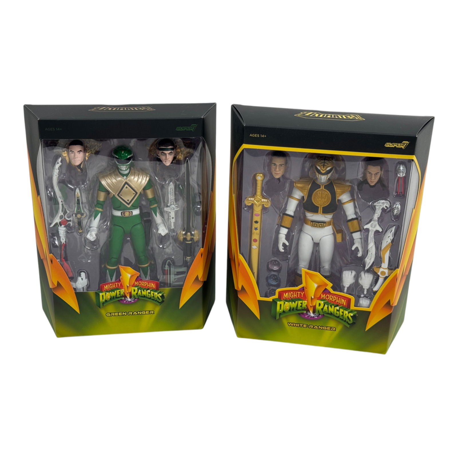 Power Rangers Green Ranger & White Ranger Toys (1 of 4)
