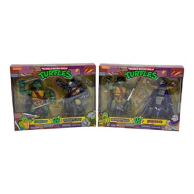 TMNT Leonardo vs Rocksteady & Donatello vs Shredder