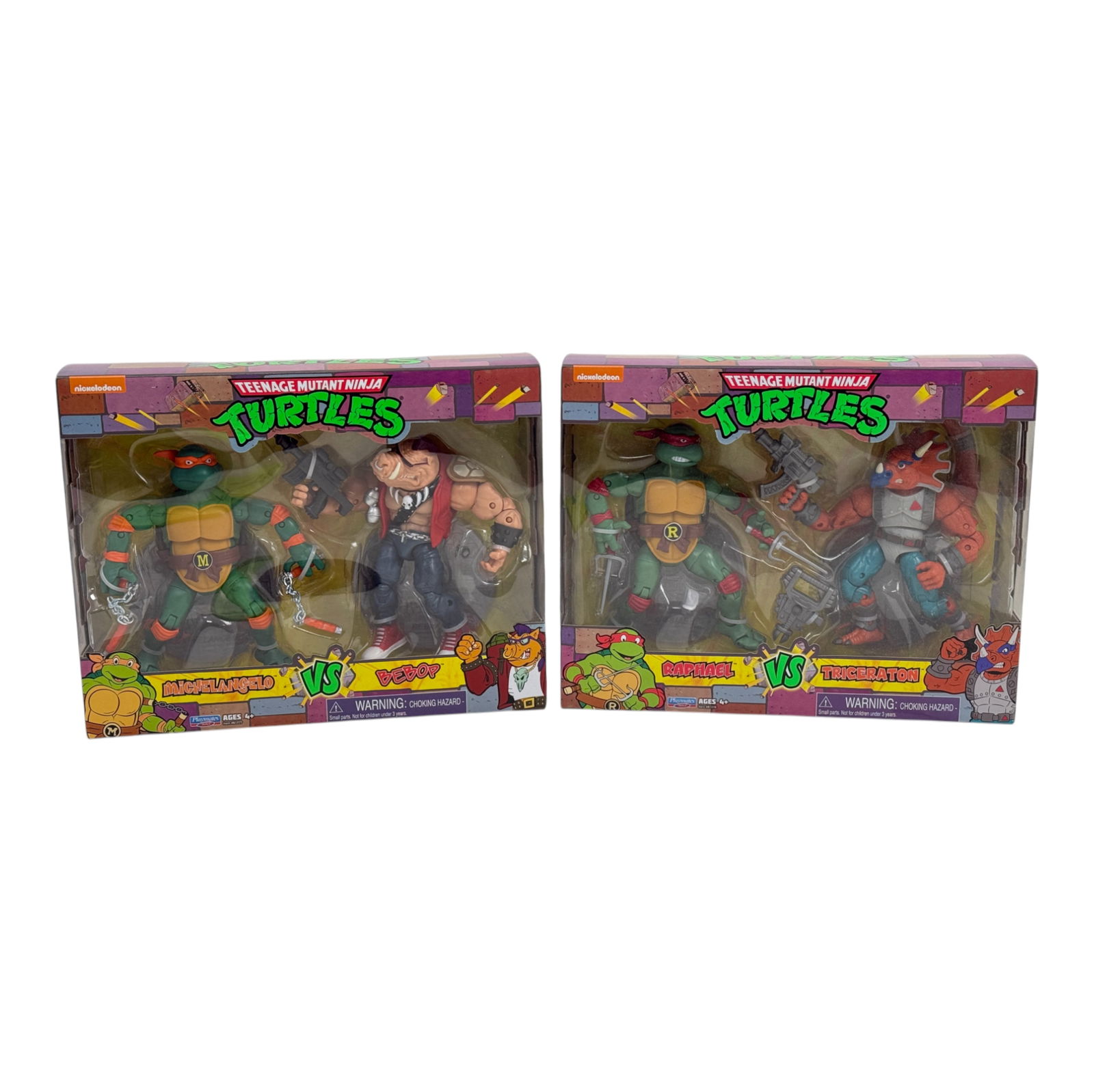 TMNT Michelangelo vs Bebop & Raphael vs Triceraton (1 of 4)