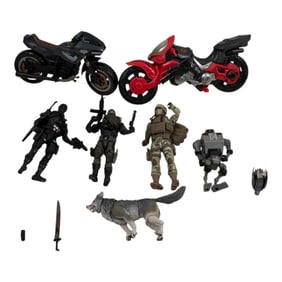 GI Joe Classified Series Motorcycles & Figures Lot