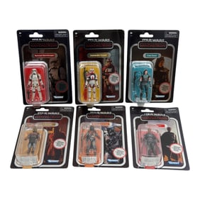 Star Wars Mandalorian Retro Collection Figures Lot of 6