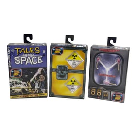 Back to the Future NECA Ultimate Figures Lot of 3 (Tales from Space/Doc Brown/Flux Capacitor)