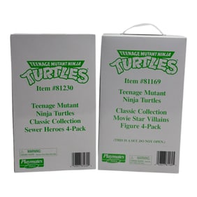 TMNT Playmates Sewer Heroes & Movie Star Villains 4-Packs