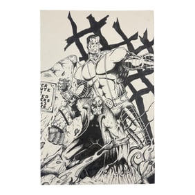 Marvel Original Artwork Colossus and Character Sketch
