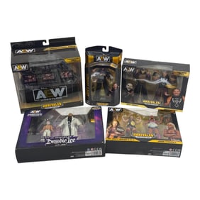 AEW Wrestling Unrivaled Figures Lot with Hardy, Britt Baker & More