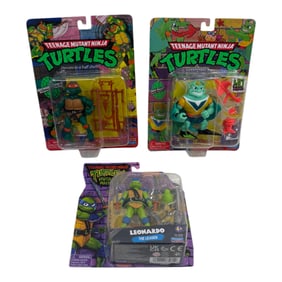 Teenage Mutant Ninja Turtles Carded Figures Lot of 3