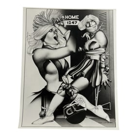 Graphic Erotic Illustration Print