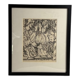 Framed Abstract Line Art Print